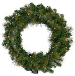 36" Norway Wreath-ClrLED (FFNP036W-5GR)