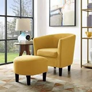 Accent Chair Linen Yellow (340C-LIN20-116)