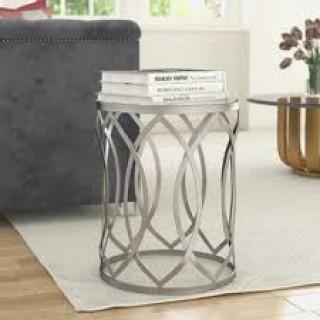 Silver Metal End Table Missing The Top (62200.00SIL)