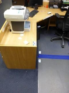 Corner Desk With 3 Filing Cabinet And Shelf