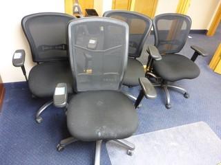 4 Black Cloth Task Chairs