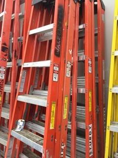 (4) 8' Fiberglass/Aluminum Step Ladders