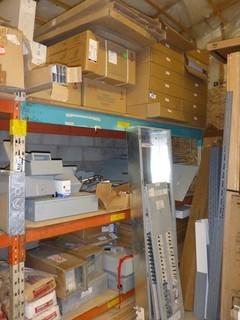 Contents of Storage Rack With Quantity of Light Fixtures. *CONTENTS MUST BE REMOVED BY FEB. 10/19*