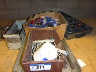 Quantity of Miscellaneous Tools. Comes with Fittings, Drill Guides, 4 Containers