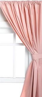 Carnation Home Fashions Vinyl 2 Bathroom Window Curtains With Tie Backs, Rose 36x45"