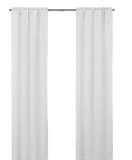Eclipse 3 Curtains Solid Color Blackout Thermal Rod Pocket Liner (QEL1060_6113993) White, 54x60"