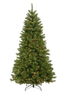 National Tree 6.5 Foot North Valley Spruce Tree with 450 Clear Lights, Hinged (NRV7-300-65)