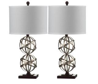 Safavieh Haley Double Sphere Table Lamps, Set of 2