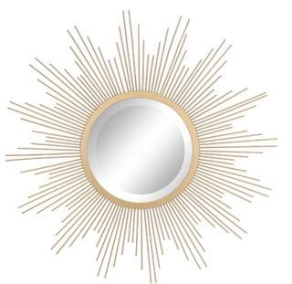 Wire Sunburst Antique Gold Decorative Mirror