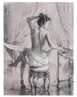 House of Hampton 'After the Bath' Graphic Art Print on Wrapped Canvas (HMPT5062_31382985)19x14"