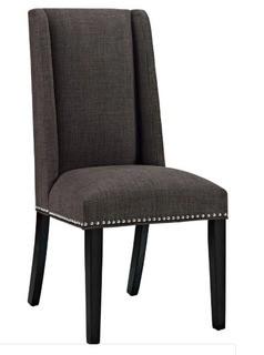 Darby Home Co Florinda Wood Leg Upholstered Dining Chair (DRBH2249_24857684)Brown