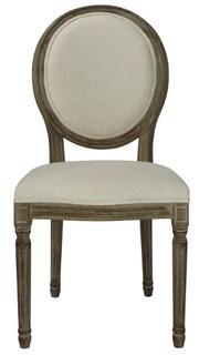 Auclair Weathered Upholstered Dining Chair Beige, Set Of 2