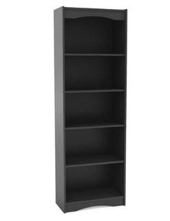 Sonax?24-inch x 72-inch x 12-inch 5-Shelf Manufactured Wood Cubed Bookcase in Black