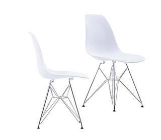 Porthos Home Midcentury Modern Cushioned Dining or Side Chair with Unique Eiffel Style Wire Legs (Set of 2)