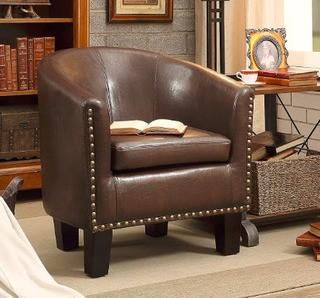 Kildare Barrel Chair, Dark Brown