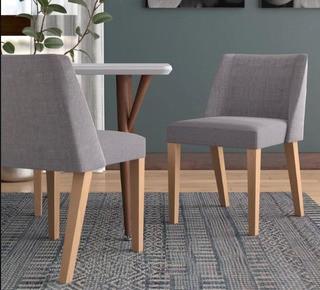 Ebern Designs Heron Side Chair (ENDE2110_33246332)Set Of 2, Charcoal