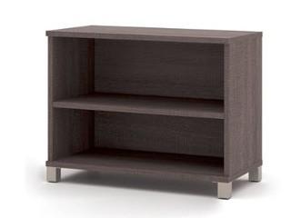 Bestar 120160-1147 Pro-Linea 2-Shelf Bookcase, Bark Grey