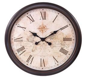 Decor Therapy 1403-1092 30 inch Antique Map Clock, Bronze