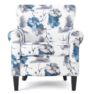 Noble Home Multi-Colored Fabric Floral-Designed Arm Chair