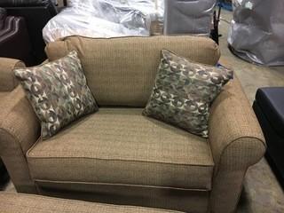 Serta Light Brown Pull Out Loveseat 