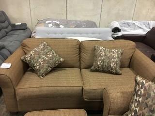 Serta Light Brown Pull Out Sofa 