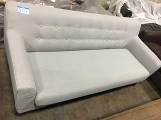 Light Grey Fabric Nailhead Sofa 
