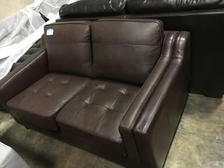 Amax Leather Loveseat 