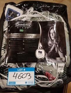 Beautyrest Black Luxury Heated Blanket Microlight with 2 controllers