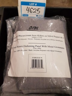 2 pack Room Darkening Panel with Metal Grommets - Grey