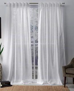 Exclusive Home Premium Quality Set of 2 Rod Pocket Panels/Hidden Tabs 54"x84" - Bella