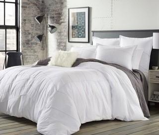 City Scene Courtney 3-Piece King Comforter Set in White