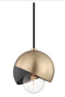 Hudson Valley Lighting-H168701-AGB/BK-Emma - One Light Pendant Aged