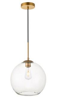Living District LD2224BR Baxter 1 Light 12 inch Brass Pendant Ceiling Light