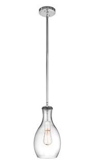 Laurel Foundry Modern Farmhouse Jewell 1-Light Teardrop Pendant Chrome/Clear Glass