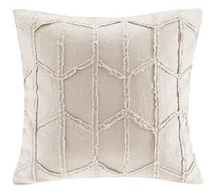 Harbor House Frayed Geo Linen Throw Pillow (HUH1855_30323177) Linen, 20x20"