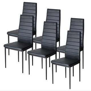 IDS Home Dining Table Chairs Set - Black (PK18430BK6)