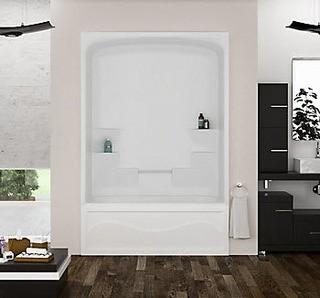 Mirolin Liberty 60-inch x 88-inch x 34-inch 6-shelf Acrylic 1-Piece Left Hand Drain Tub & Shower - Damaged TUB!!!