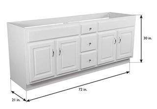 Design House Concord Collection Bath Vanity White Gloss Finish Unassembled 541086