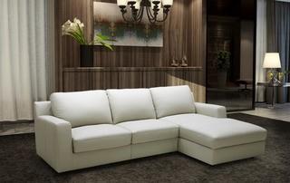J&M Leather Sleeper Sectional - Dirty