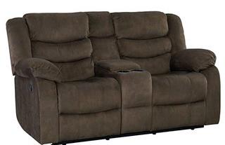 Standard Furniture 4170201 Ridgecrest Loveseat Manual Motion Console, Dark Brown 