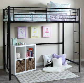 Walker Edison BDOLBL Double/Loct Metal Bunk Bed - Black