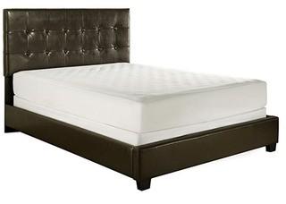 Crosley Andover Faux Leather Upholstered King Panel Bed in Brown