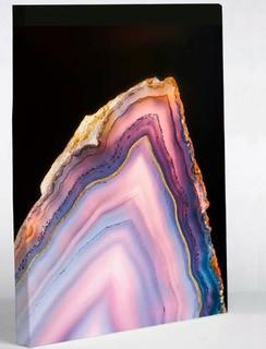 Geode Rainbow Gold' Painting Print on Canvas 10x8"