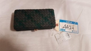 Deux Lux - Ladies DK. Green & Grey Clutch Purse - Missing Strap