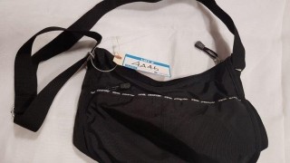 Derek Alexander Ladies Blk Fabric Crossbody Handbag