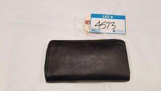 Fossil Ladies Wallet & Card Holder - Blk - Zipper Handle missing