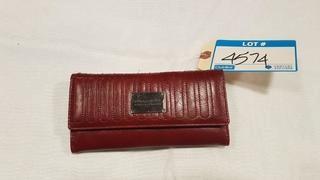 Club Rochelier Ladies DK Red Wallet & Card Holder - Zipper stitching missing
