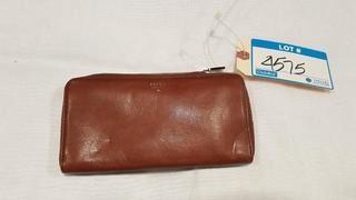 Fossil Ladies Brown Wallet & Card Holder - Zipper Not Holding