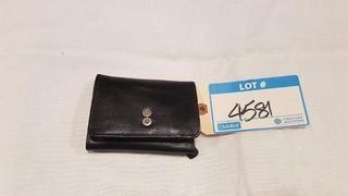 Derek Alexander Blk Leather Wallet & Card Holder