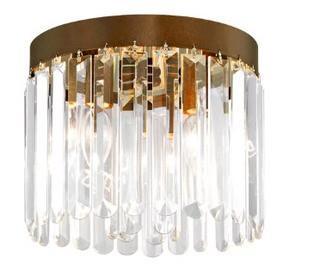 House of Hampton Caroline 3-Light Crystal Flush Mount (HOHN5907_17251004)Palacial Bronze